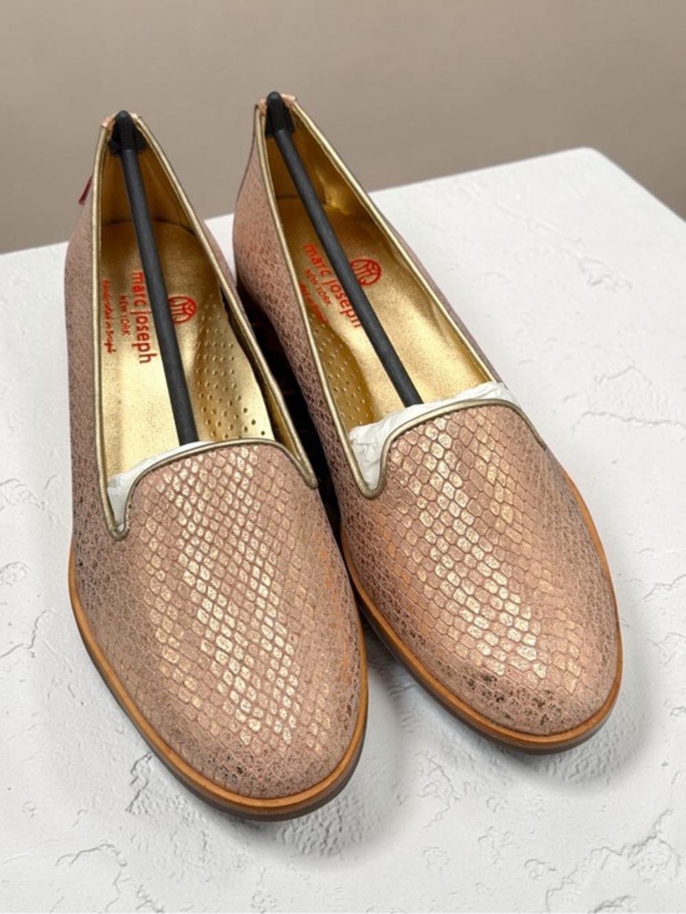 New Marc Joseph Columbus Circle Oxford Style Loafer Leather Shoes Size 6
